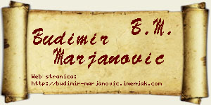 Budimir Marjanović vizit kartica